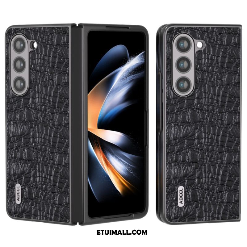 Etui Samsung Galaxy Z Fold 5 Styl Skóry Krokodyla Abeel Etui Ochronne