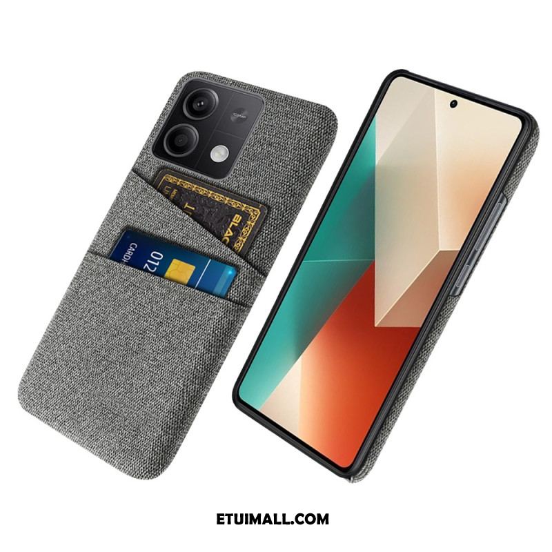 Etui Xiaomi Redmi Note 13 5g Podwójne Etui Na Karty Z Tkaniny Etui Ochronne