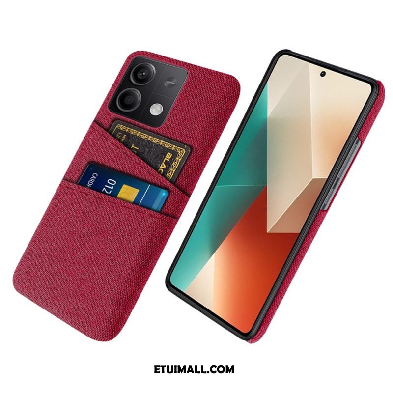 Etui Xiaomi Redmi Note 13 5g Podwójne Etui Na Karty Z Tkaniny Etui Ochronne