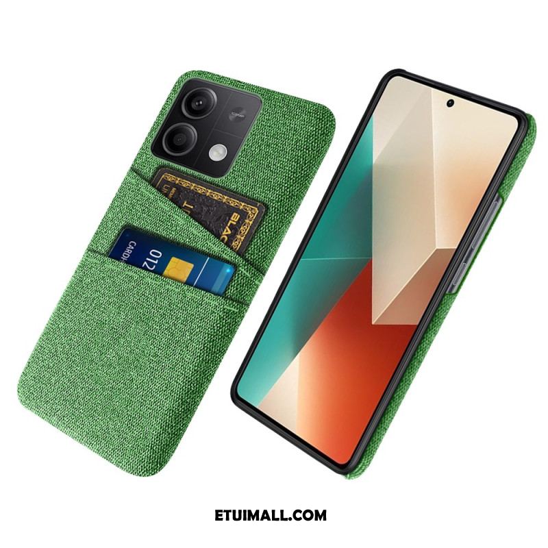 Etui Xiaomi Redmi Note 13 5g Podwójne Etui Na Karty Z Tkaniny Etui Ochronne