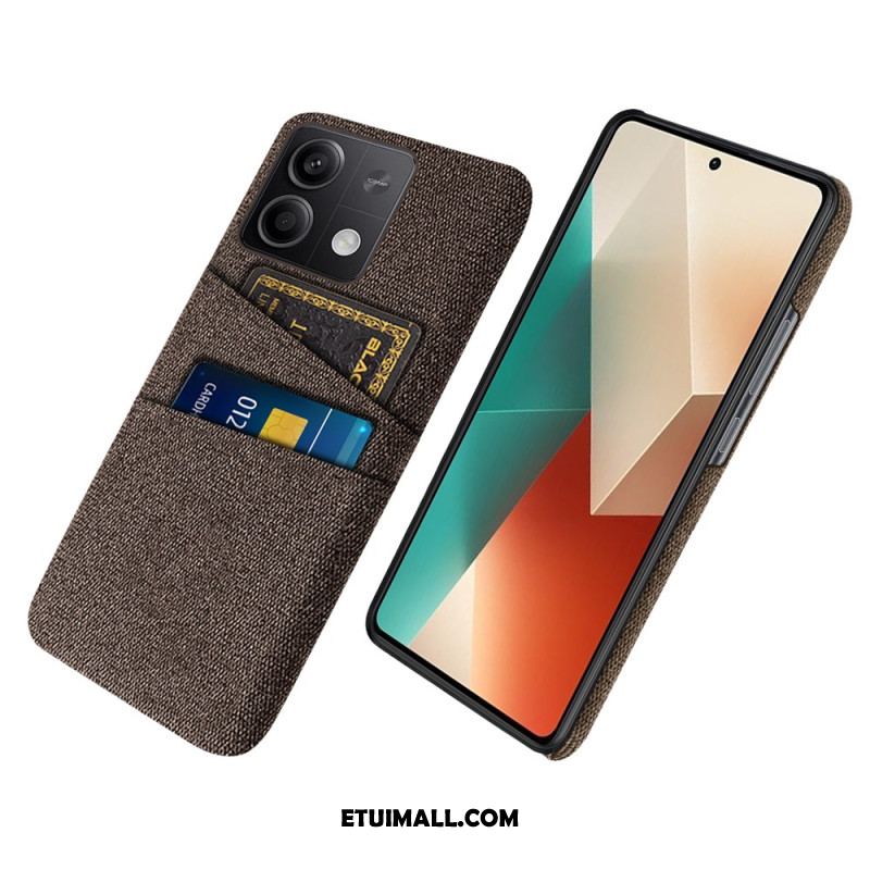 Etui Xiaomi Redmi Note 13 5g Podwójne Etui Na Karty Z Tkaniny Etui Ochronne