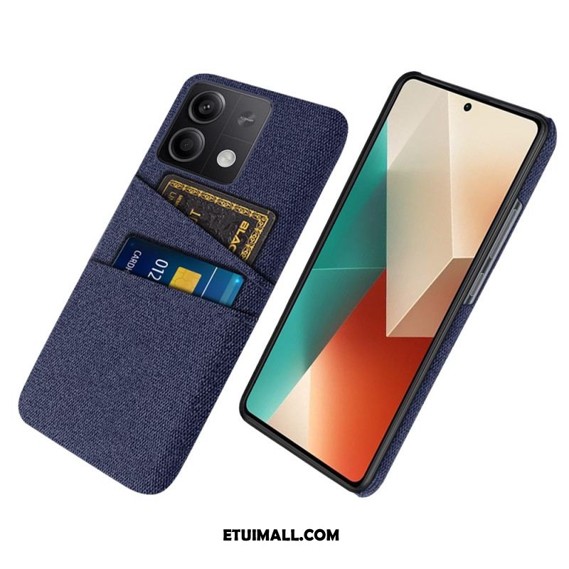 Etui Xiaomi Redmi Note 13 5g Podwójne Etui Na Karty Z Tkaniny Etui Ochronne