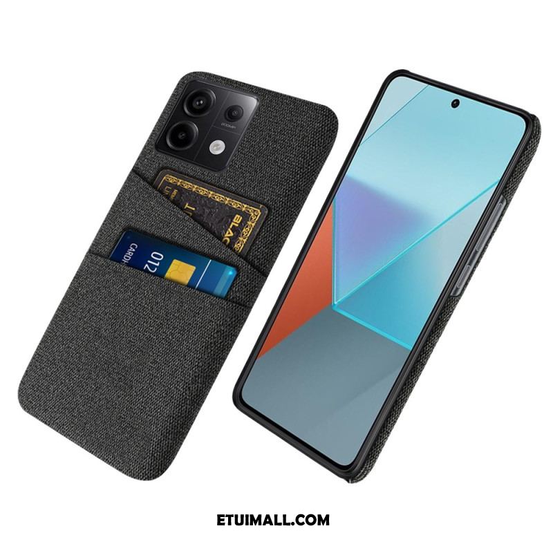 Etui Xiaomi Redmi Note 13 Pro 5g Podwójne Etui Na Karty Z Tkaniny