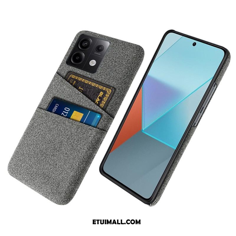 Etui Xiaomi Redmi Note 13 Pro 5g Podwójne Etui Na Karty Z Tkaniny