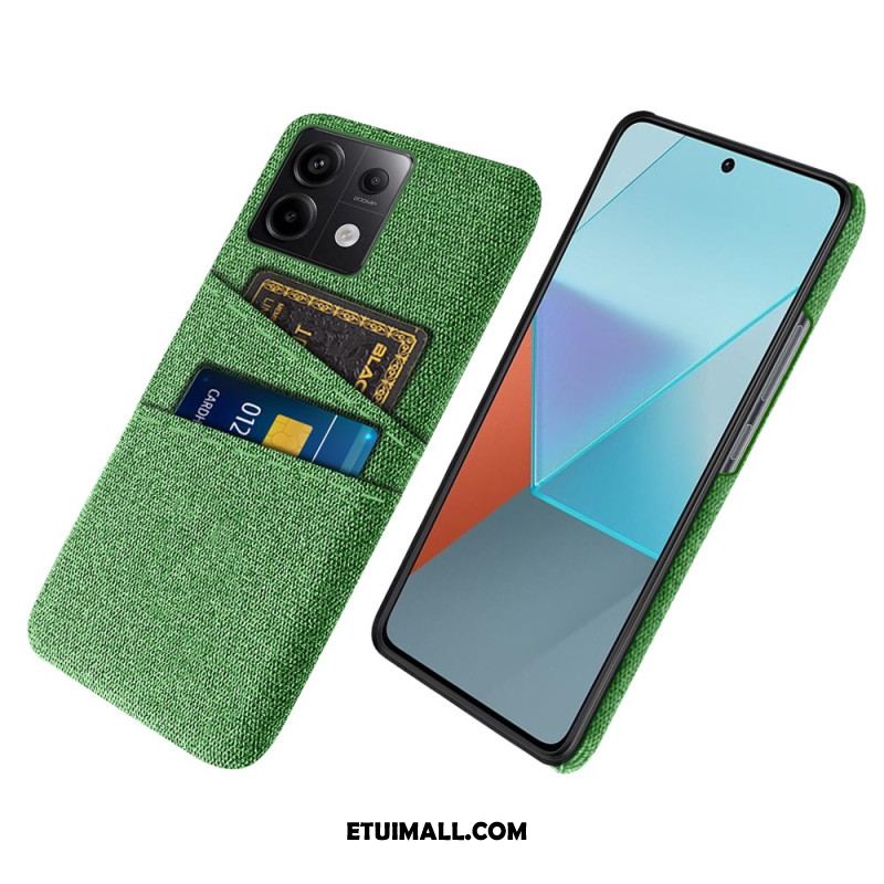 Etui Xiaomi Redmi Note 13 Pro 5g Podwójne Etui Na Karty Z Tkaniny