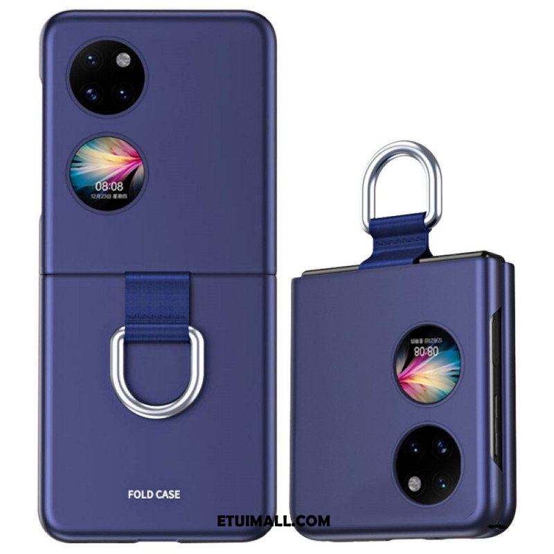 Etui do Huawei P50 Pocket Dotyk Skóry Z Pierścieniem