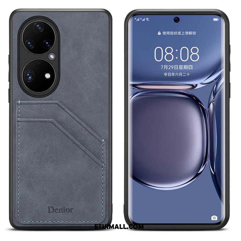 Etui do Huawei P50 Pro Etui Na Karty Z Podwójnymi Przegródkami Denior