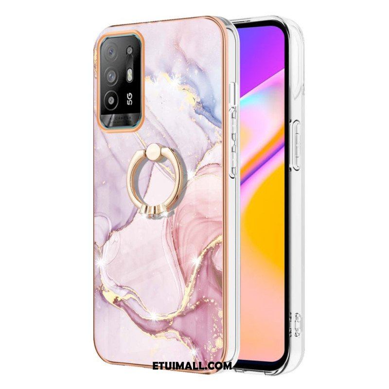 Etui do Oppo A94 5G Marmur Z Pierścieniem