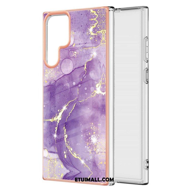 Etui do Samsung Galaxy S22 Ultra 5G Elastyczny Styl Marmuru