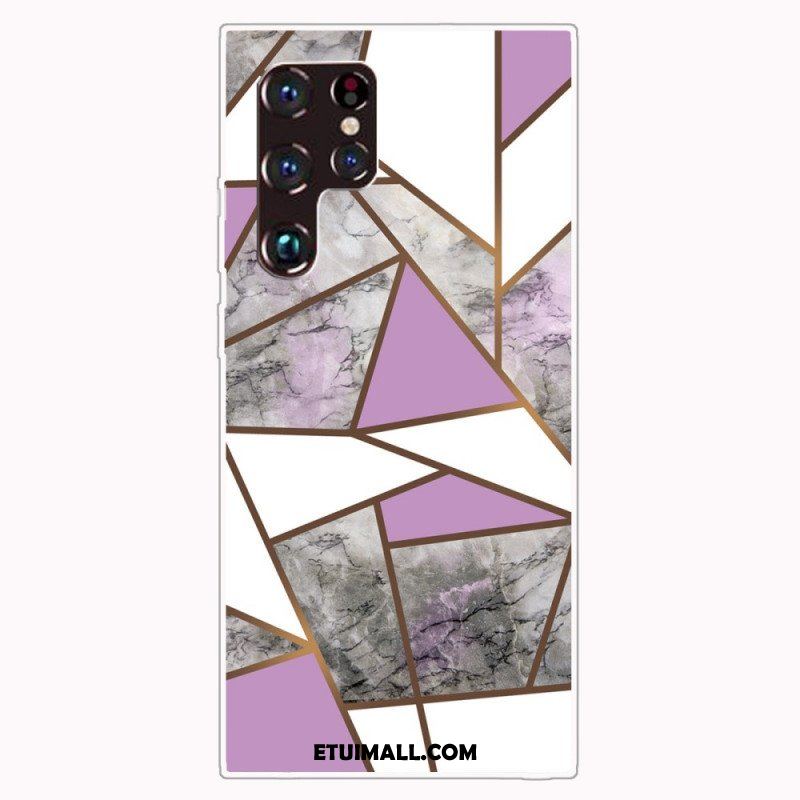 Etui do Samsung Galaxy S22 Ultra 5G Geometryczny Marmur