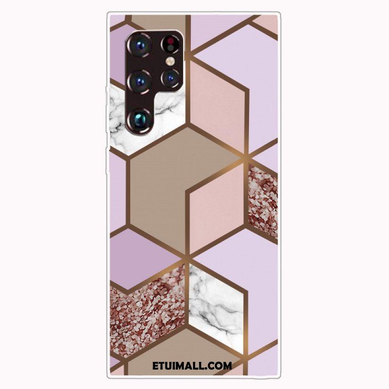 Etui do Samsung Galaxy S22 Ultra 5G Geometryczny Marmur