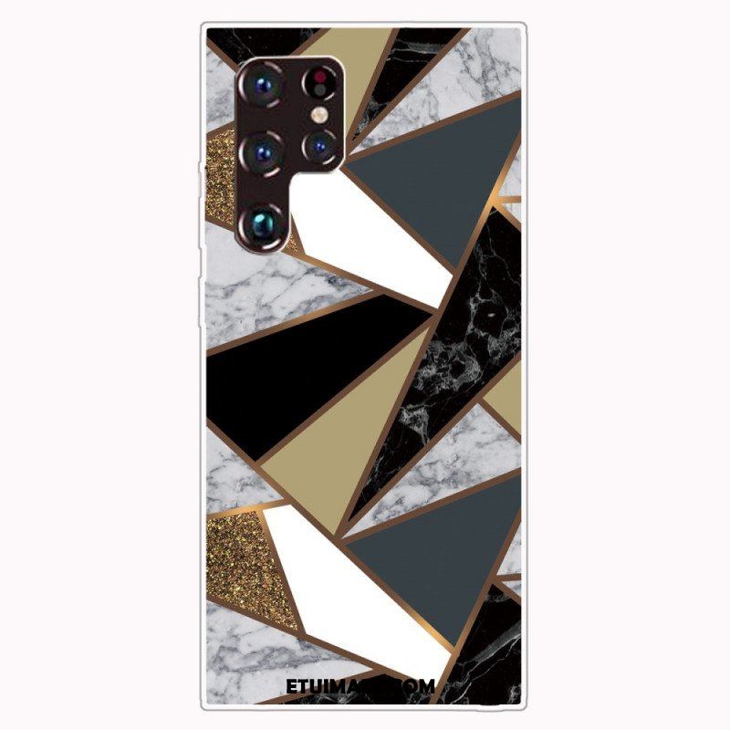 Etui do Samsung Galaxy S22 Ultra 5G Geometryczny Marmur