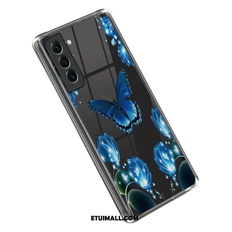 Etui do Samsung Galaxy S23 5G Niebieskie Motyle