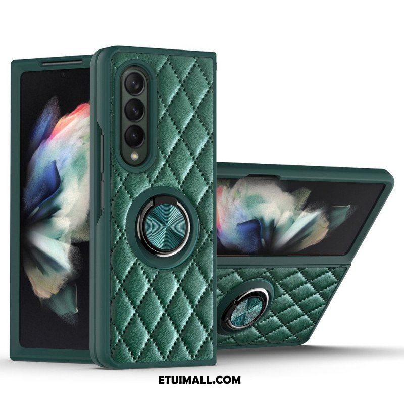 Etui do Samsung Galaxy Z Fold 3 5G Wyściełane Wsparciem Pierścienia