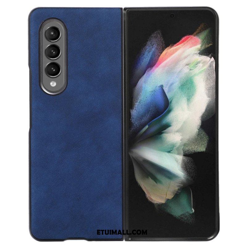 Etui do Samsung Galaxy Z Fold 4 Tekstura Skóry Ze Sztucznej Skóry