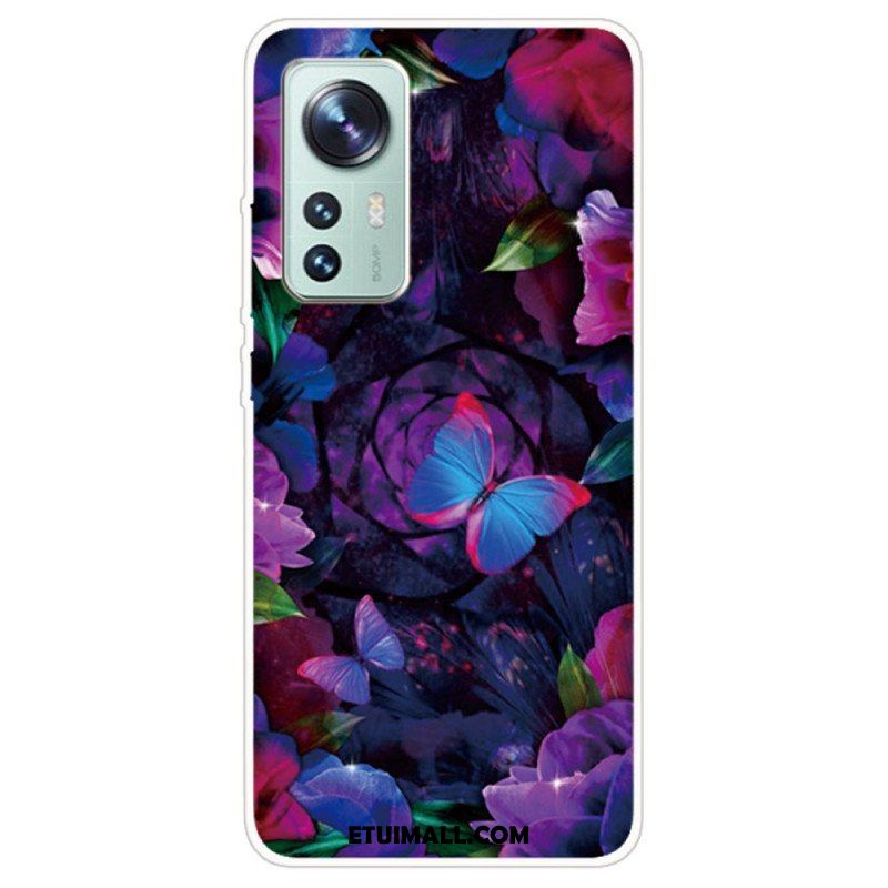 Etui do Xiaomi 12 Pro Silikonowe Motyle