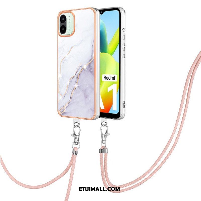 Etui do Xiaomi Redmi A1 ze Sznurkiem Sznurek W Stylu Marmuru