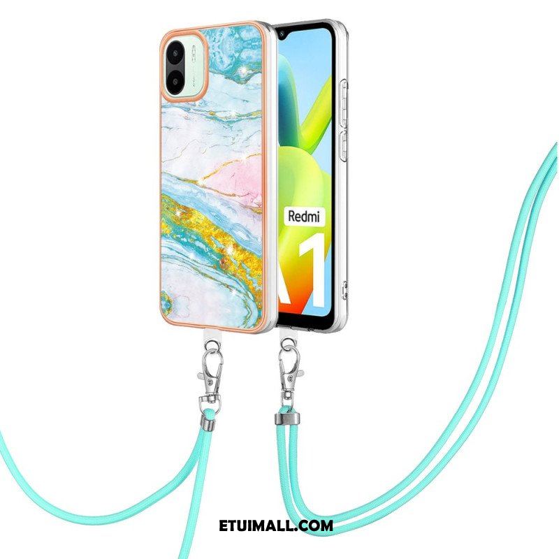 Etui do Xiaomi Redmi A1 ze Sznurkiem Sznurek W Stylu Marmuru