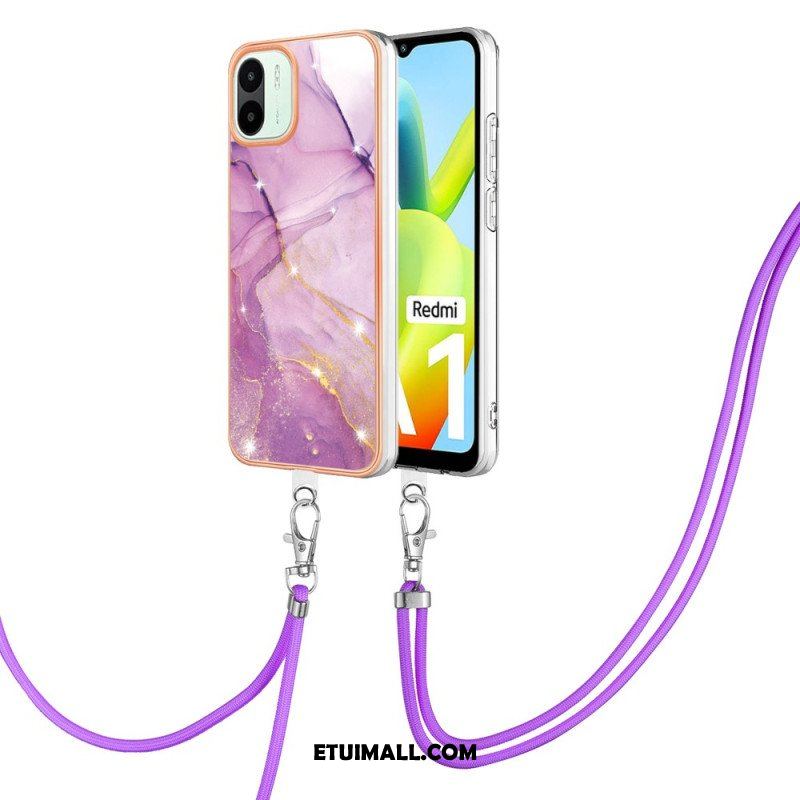 Etui do Xiaomi Redmi A1 ze Sznurkiem Sznurek W Stylu Marmuru