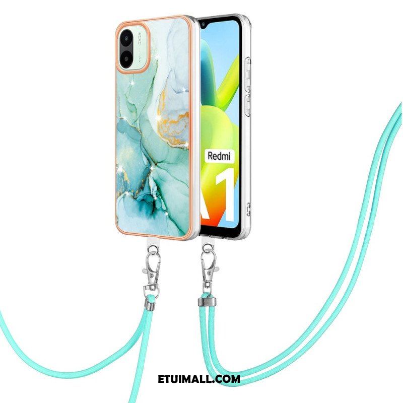 Etui do Xiaomi Redmi A1 ze Sznurkiem Sznurek W Stylu Marmuru