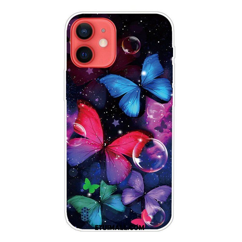 Etui do iPhone 13 Mini Elastyczne Motyle