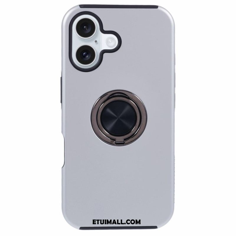 Etui iPhone 16 Plus Obrotowy Wspornik Z Efektem Metalu Etui Ochronne