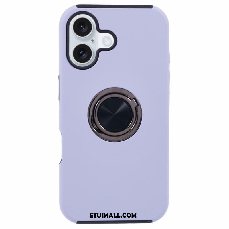 Etui iPhone 16 Plus Obrotowy Wspornik Z Efektem Metalu Etui Ochronne