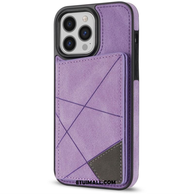 Etui iPhone 16 Pro Etui Na Karty Ze Wzorem Geometrycznym