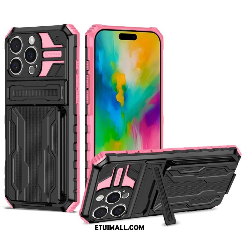 Etui iPhone 16 Pro Max Zintegrowany Uchwyt Na Kartę I Wspornik