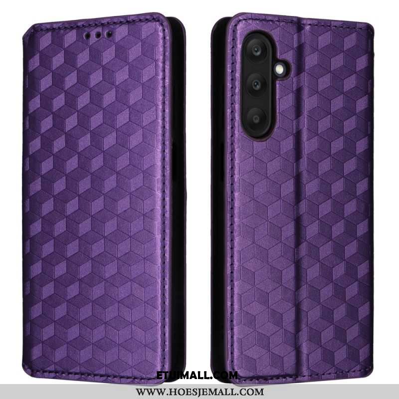 Flip Kotelot Samsung Galaxy M55 5g Wzór Rombu Etui Ochronne