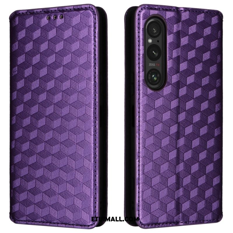 Flip Kotelot Sony Xperia 1 Vi Wzór Diamentu 3d