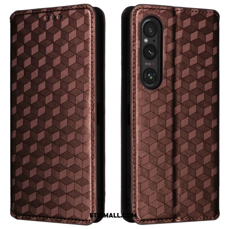 Flip Kotelot Sony Xperia 1 Vi Wzór Diamentu 3d