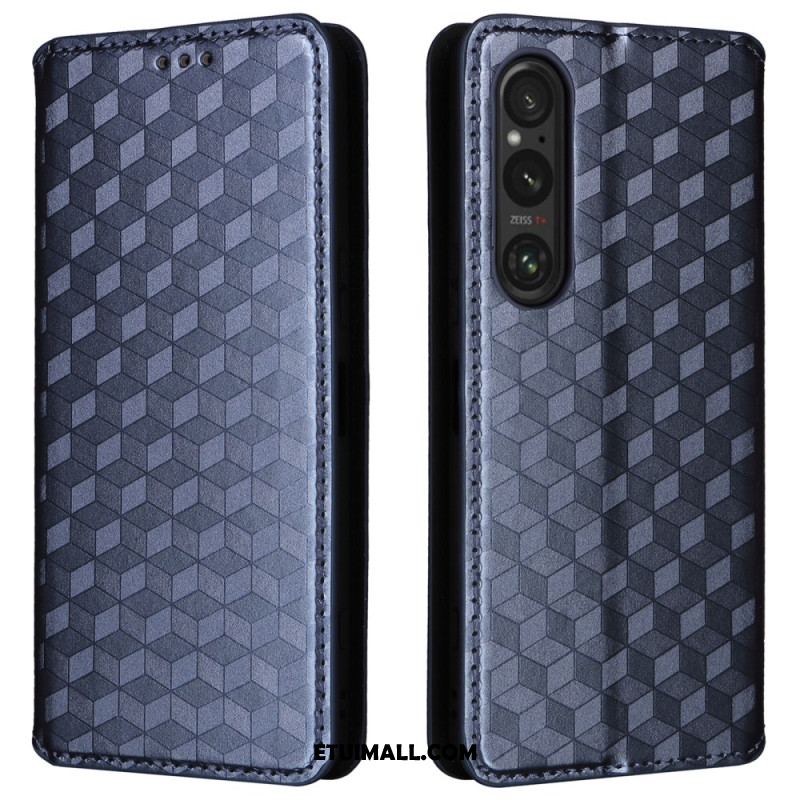 Flip Kotelot Sony Xperia 1 Vi Wzór Diamentu 3d