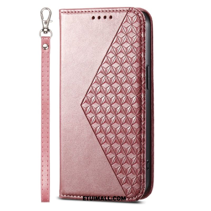 Flip Kotelot Xiaomi 14 Pro Etui Na Telefon Diamenty 3d Z Paskiem