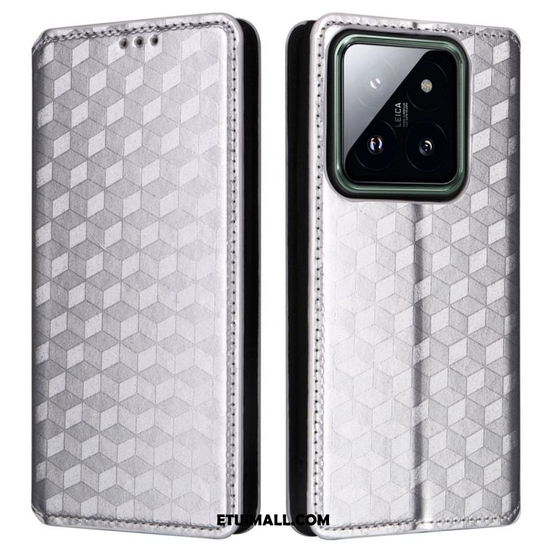 Flip Kotelot Xiaomi 14 Pro Kostki 3d