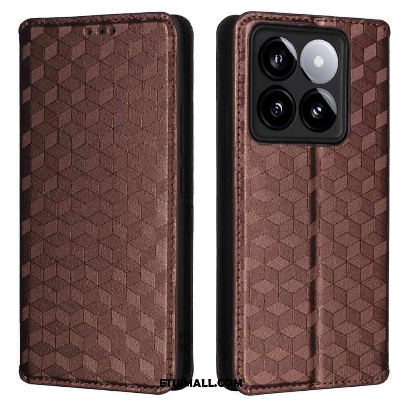 Flip Kotelot Xiaomi 14t Pro Kostki 3d Etui Ochronne