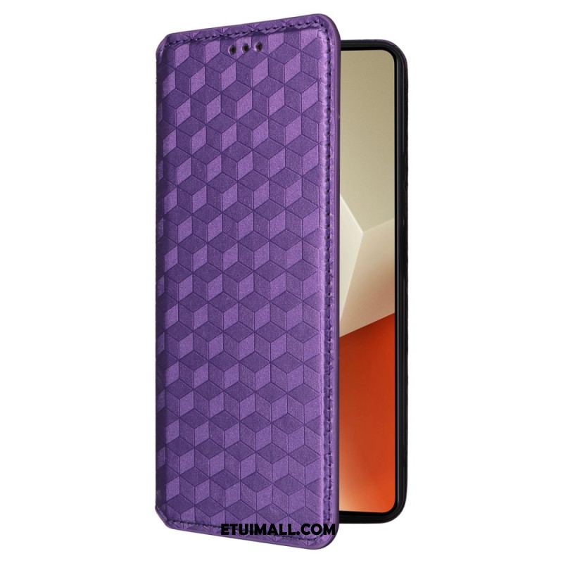 Flip Kotelot Xiaomi Redmi Note 13 5g Kostki 3d Etui Ochronne