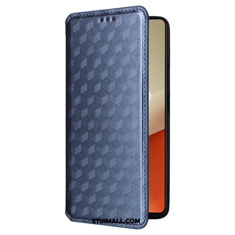 Flip Kotelot Xiaomi Redmi Note 13 5g Kostki 3d Etui Ochronne