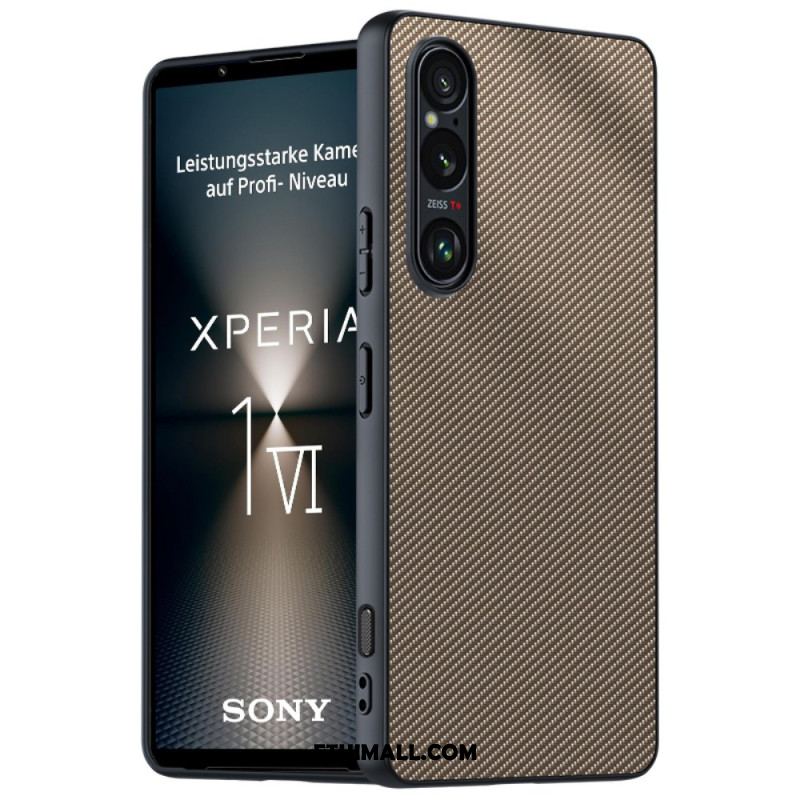 Futerały Sony Xperia 1 Vi Etui Na Telefon Styl Włókna Węglowego