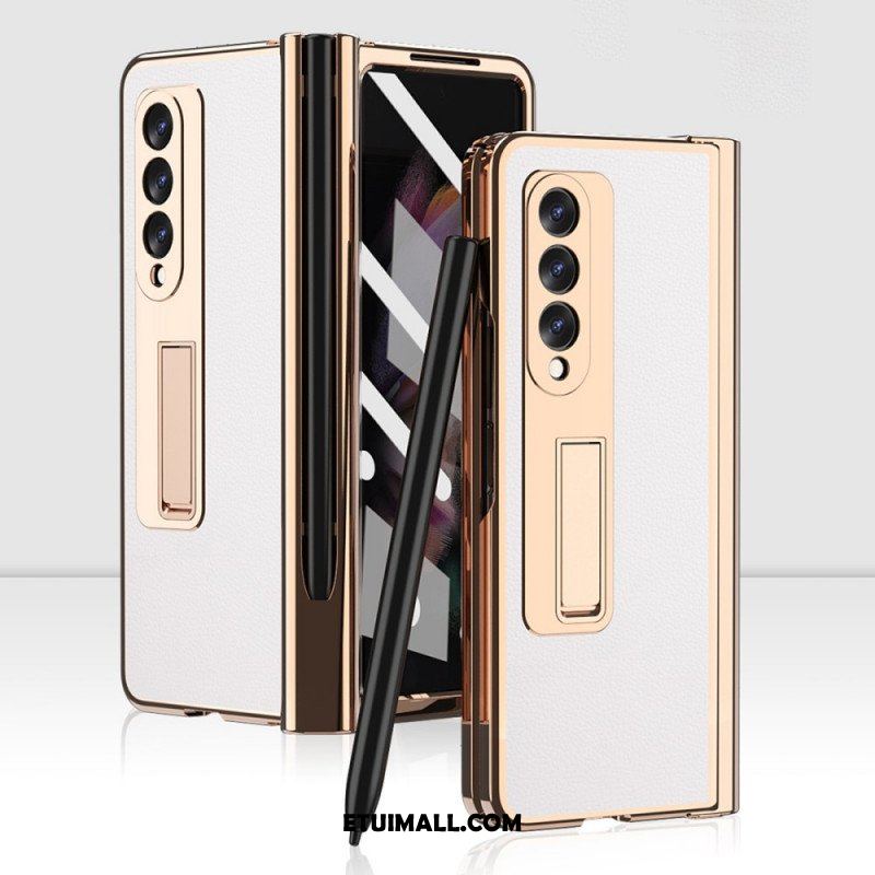 Futerały do Samsung Galaxy Z Fold 3 5G Wielofunkcyjna Skóra Liczi