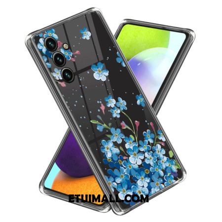 Etui Do Samsung Galaxy A15 5g Niebieskie Kwiaty