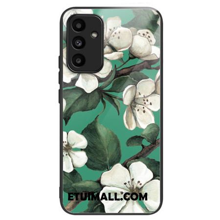 Etui Do Samsung Galaxy A15 5g Szkło Hartowane Białe Kwiaty