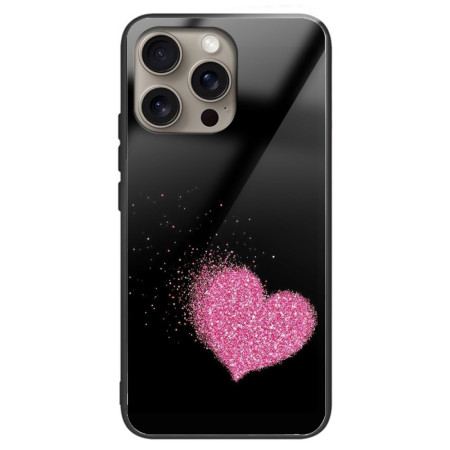 Etui Do iPhone 16 Pro Max Szkło Hartowane W Kształcie Różowego Serca