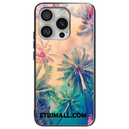 Etui Do iPhone 16 Pro Szkło Hartowane W Kształcie Palmy