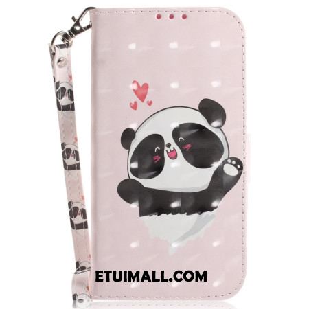 Etui Folio Do Google Pixel 8 Miłość Panda Z Paskiem