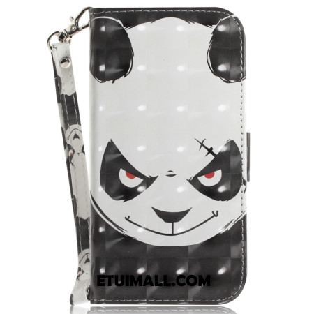 Etui Folio Do Google Pixel 8 Wściekła Panda Z Paskiem