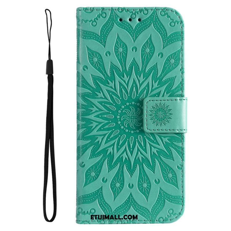 Etui Folio Do Google Pixel 9 Pro Xl Mandala Słoneczna Z Paskiem