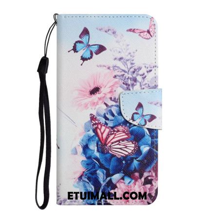 Etui Folio Do Samsung Galaxy A16 5g Fioletowe Motyle