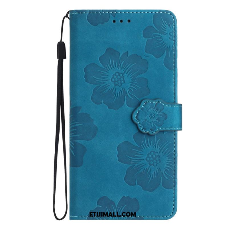 Etui Folio Do Samsung Galaxy A16 5g Kwiatowy Wzór Paska