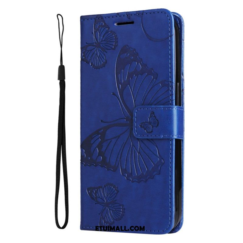 Etui Folio Do Samsung Galaxy A55 5g Gigantyczne Motyle Z Paskiem